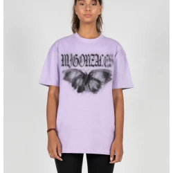 Овърсайз тениска MJG Heavy Oversized Tee Ladies - BUTTERFLY ILLUSION lilac XXL
