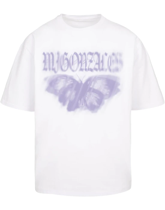 MJG Heavy Oversized Tee Ladies - BUTTERFLY ILLUSION white XXL