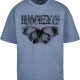 MJG Heavy Oversized Tee Ladies - BUTTERFLY ILLUSION vintageblue XXL