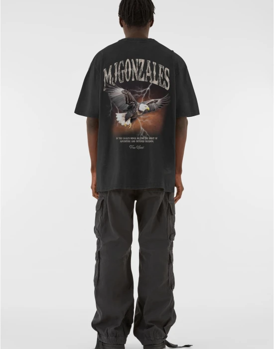 MJG Heavy Oversized Acid Wasehd Tee - Wild Wings black XXL