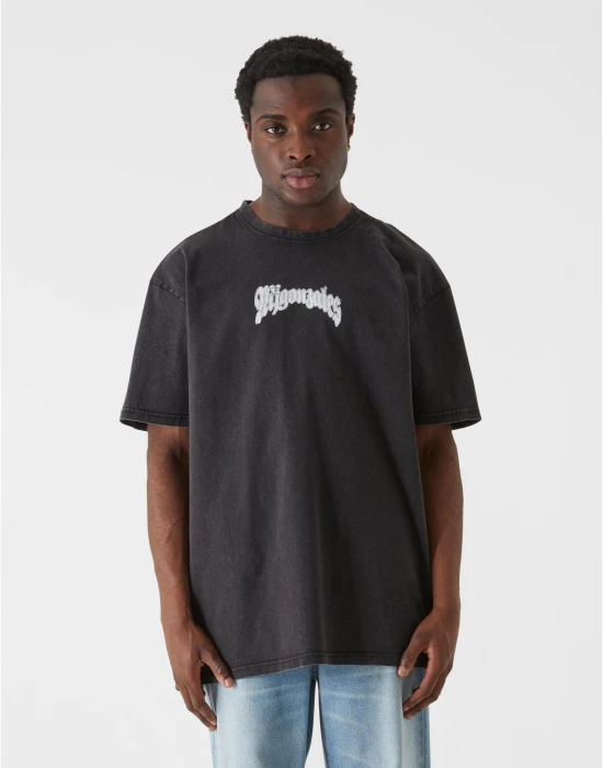 MJG Heavy Oversized Acid Washed Tee - Faded Faith black XXL