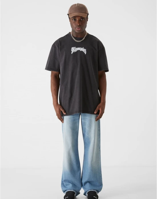 MJG Heavy Oversized Acid Washed Tee - Faded Faith black XXL