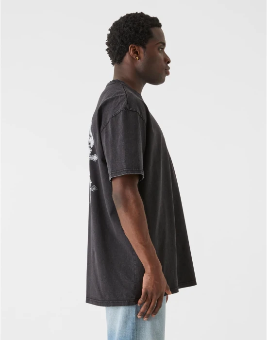MJG Heavy Oversized Acid Washed Tee - Faded Faith black XXL