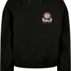 Ladies Sunset Charm Oversized Hoody black XXL