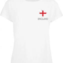 Тениска Ladies Merchcode Football - England T-shirt white XXL