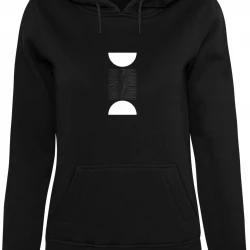 Ladies Abstract Lines Hoody black XXL