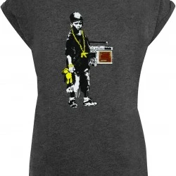 Тениска Ladies Brandalised - Boy With Teddy T-Shirt charcoal XXL