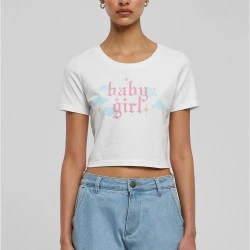 Тениска Baby Girl Cropped Tee white XXL