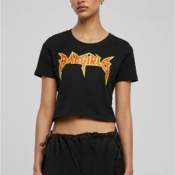 Тениска Badgirls Cropped Tee black XXL