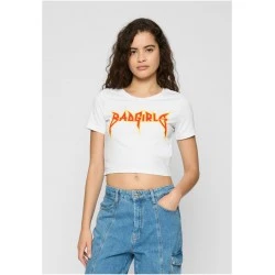 Тениска Badgirls Cropped Tee white XXL
