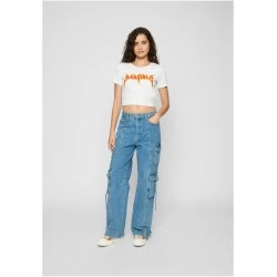 Тениска Badgirls Cropped Tee white XXL