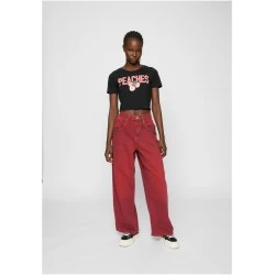 Тениска Peaches Cropped Tee black XXL