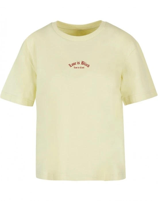 Тениска Love Is Blind Love Is Cruel Tee softyellow XXL