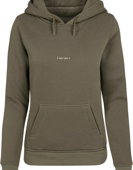 Суичър I Don't Give A Hoody olive XXL