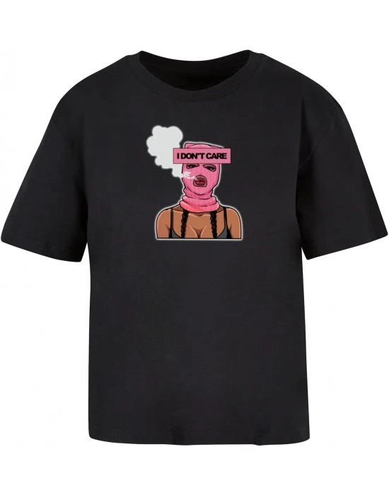Дамска тениска в черен цвят Miss Tee I Don't Care, Тениски - Hoodstyle.bg