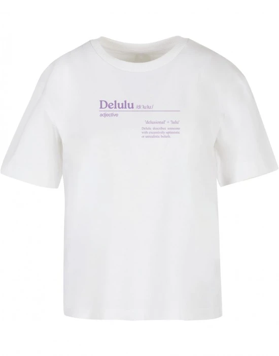 Тениска Delulu Definition Tee white XXL