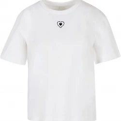 Тениска Good Vibes Only Heart Tee white XXL