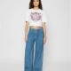 Дамска тениска в бял цвят Miss Tee Hotter Delusion Ladies Short Overized, Тениски - Hoodstyle.bg