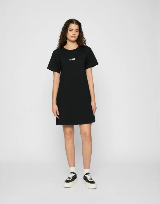 Тениска Girls Peace Hand Ladies Tee Dress black XXL