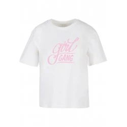 Тениска Girl Gang Wording Tee white XXL