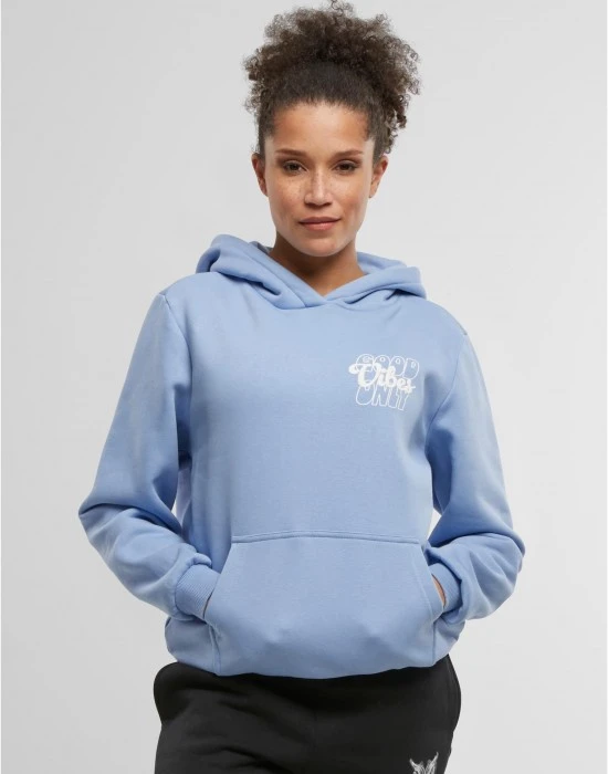 Суичър Good Vibes Puff Print Ladies Fluffy Hoody powderblue XXL