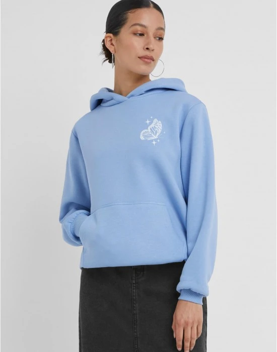 Дамски суичър в син цвят Urban Classics Wildest Dreams, Суичъри - Hoodstyle.bg