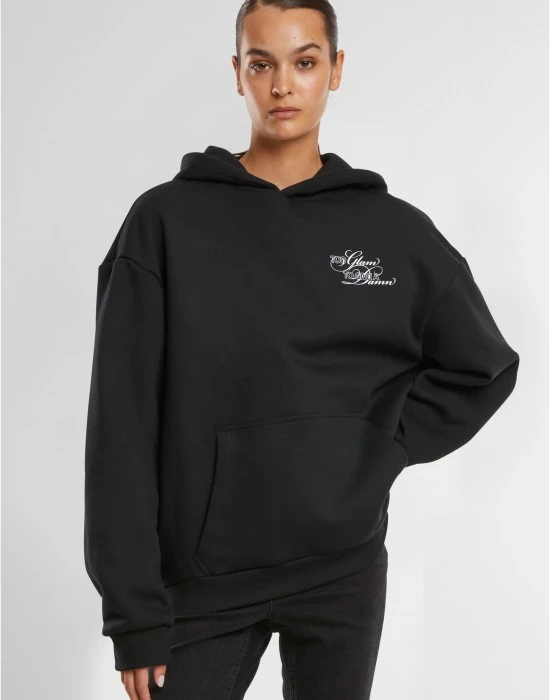Суичър Give A Damn Ladies Fluffy Hoody black XXL