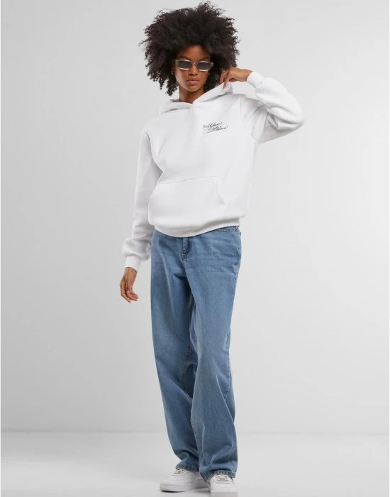 Суичър Give A Damn Ladies Fluffy Hoody white XXL
