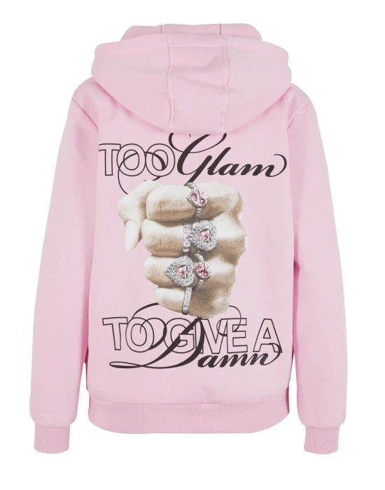 Суичър Give A Damn Ladies Fluffy Hoody softpink XXL