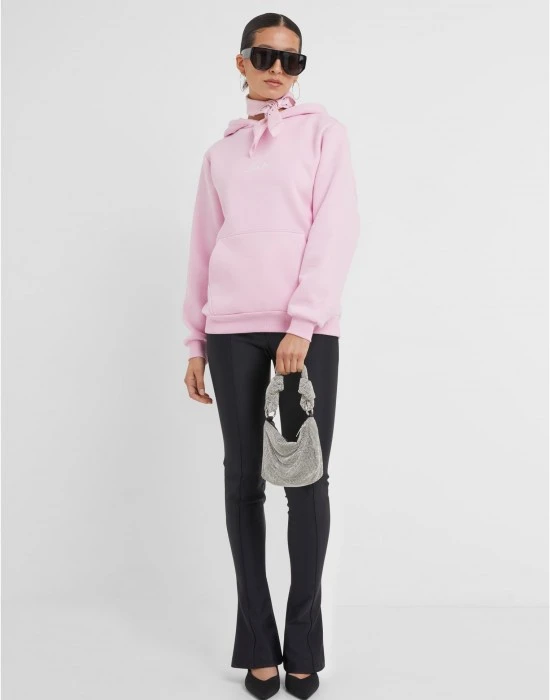 Суичър Babe Wording Ladies Fluffy Hoody softpink XXL