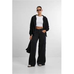 Суичър Romantic Dreamers Ladies Fluffy Zip Hoody black XXL