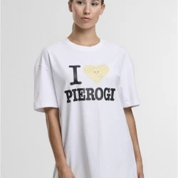 Тениска I Love Pierogi Oversize Boyfriend Tee white XS