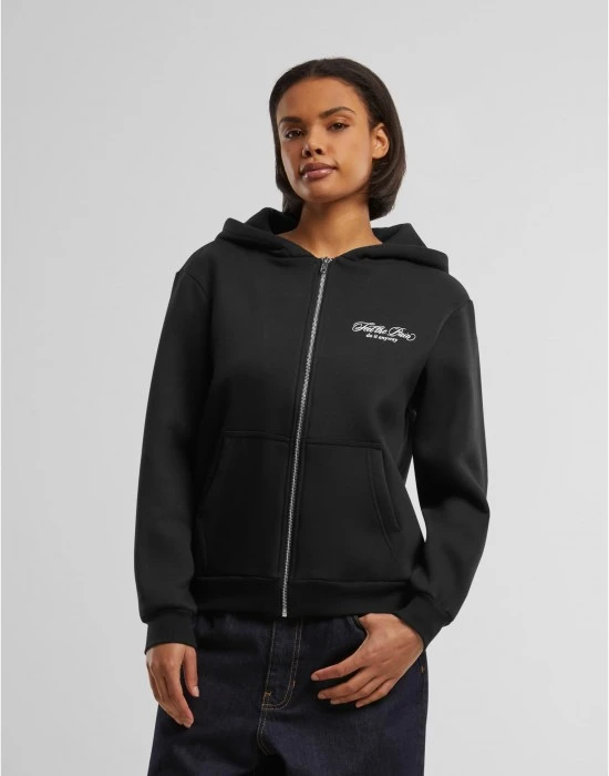 Суичър Feel The Pain Ladies Fluffy Zip Hoody black XXL