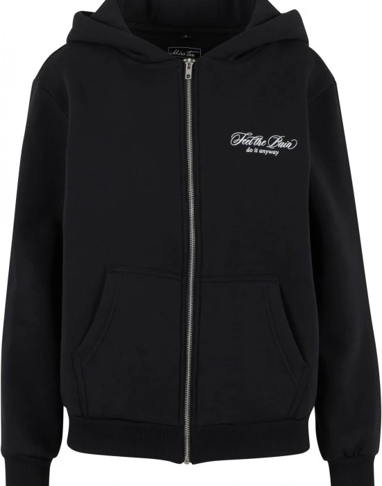 Суичър Feel The Pain Ladies Fluffy Zip Hoody black XXL
