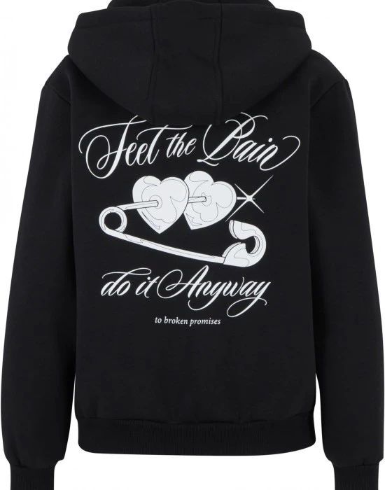 Суичър Feel The Pain Ladies Fluffy Zip Hoody black XXL