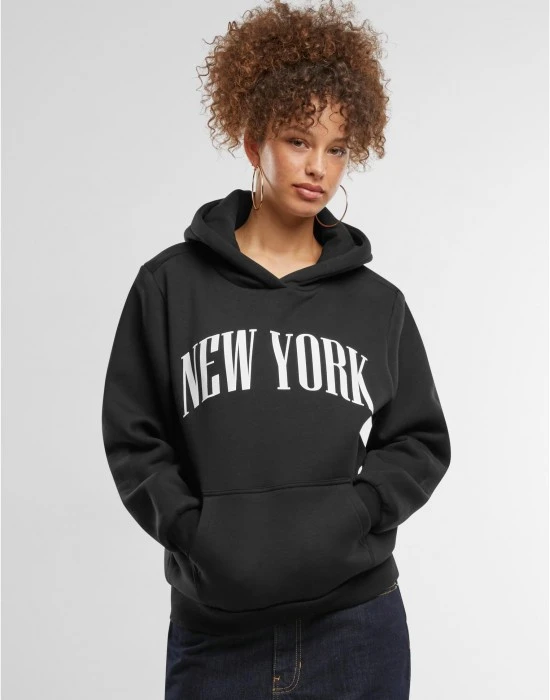 Суичър New York Ladies Fluffy Hoody black XXL