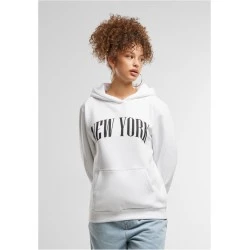 Суичър New York Ladies Fluffy Hoody white XXL