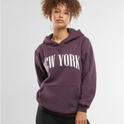 Суичър New York Ladies Fluffy Hoody plumpurple XXL