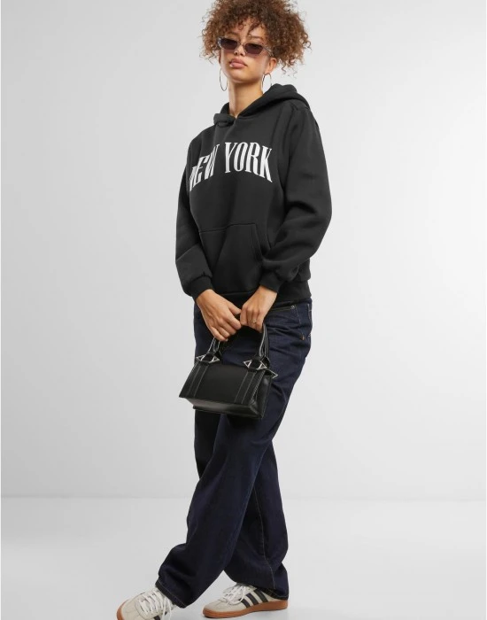 Суичър New York Ladies Fluffy Hoody black XXL