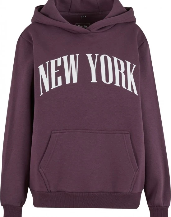 Суичър New York Ladies Fluffy Hoody plumpurple XXL