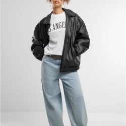Тениска Los Angeles City Wording Tee white XXL