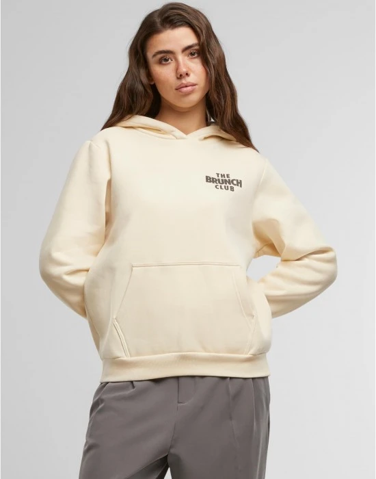 Суичър The Brunch Club Ladies Fluffy Hoody whitesand XXL