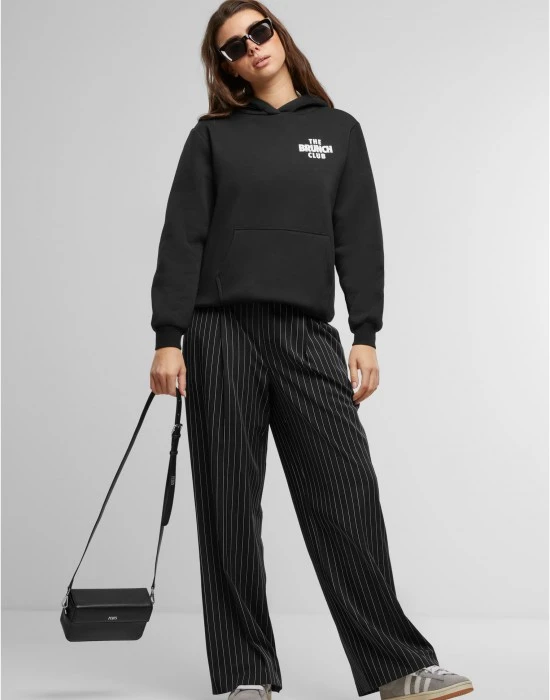 Суичър The Brunch Club Ladies Fluffy Hoody black XXL