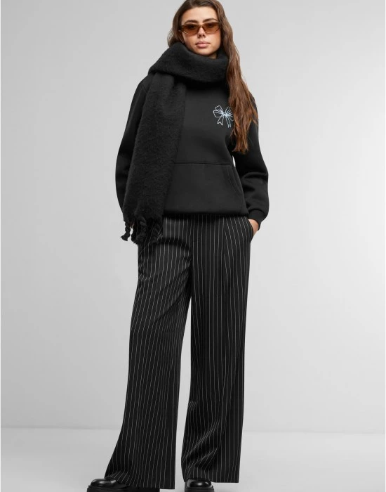 Суичър Good Vibes Bow Ladies Fluffy Hoody black XXL