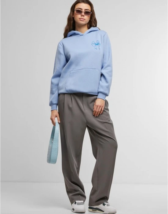 Суичър Good Vibes Bow Ladies Fluffy Hoody powderblue XXL