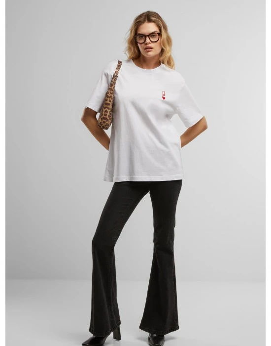 Тениска Queen Card EMB Tee white XXL