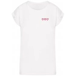 Тениска Three In A Row Ladies Extended Shoulder Tee white XXL