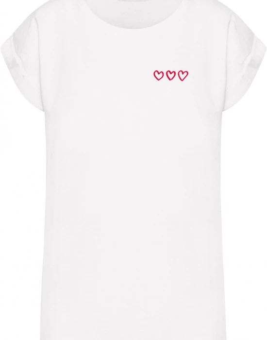 Тениска Three In A Row Ladies Extended Shoulder Tee white XXL