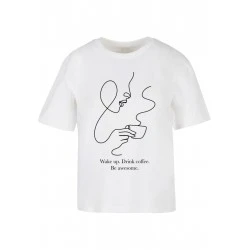 Тениска Drink Coffee Be Awesome Tee white XXL