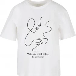 Тениска Drink Coffee Be Awesome Tee white XXL